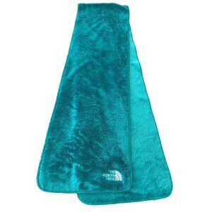 The North Face Fleece Scarf One Size Turquoise Thermal Comfort Embroidered Logo